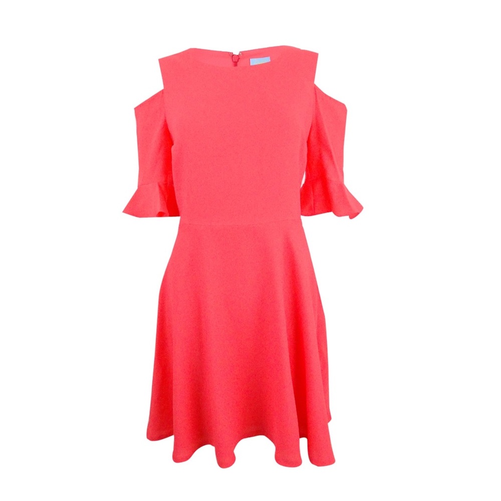 Cece pink mini cold shoulder short sleeve dress